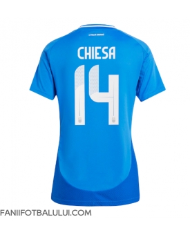 Italia Federico Chiesa #14 Echipament de Fotbal Replică European 2024 Femei Acasa